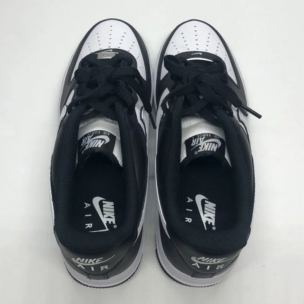 Men’s Nike Air Force 1 Low '07 White Swoosh Panda DV0788-001 NWOB - Picture 5 of 5